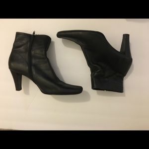 Black ankle booties.